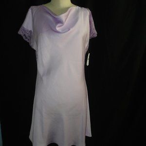 NATORI NIGHTGOWN  NIGHT SHIRT   100% POLYESTER   LAVENDER   LADIES  MEDIUM